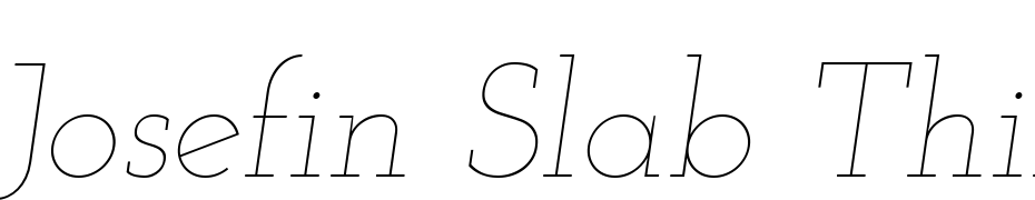 Josefin Slab Thin Italic Yazı tipi ücretsiz indir